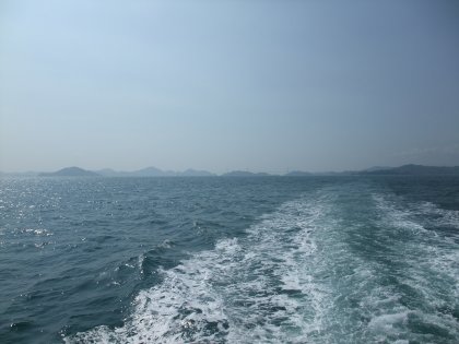 Trace of the ferry